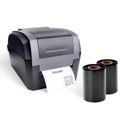 12 mm breed thermisch overdrachtswaas Carbon Black Printer Ribbon geschikt voor Printer