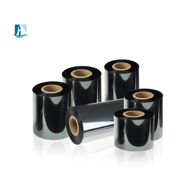 Low MOQ Zwart TTR Thermal Transfer Ribbon Wax Grade voor Zebra Printers 1 inch Core Size