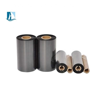 Low MOQ Zwart TTR Thermal Transfer Ribbon Wax Grade voor Zebra Printers 1 inch Core Size