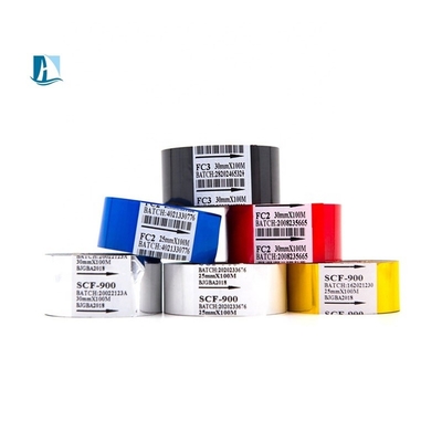 35mm*100m Messing Letter Compatible Hot Stamp Ribbon Zwart Kleur Thermal Transfer Ribbon
