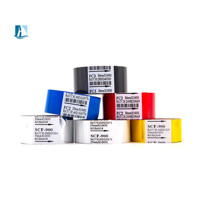 Uitstekende witte regenboog warm stempel lint rol voor label printing 30 * 100 A graad