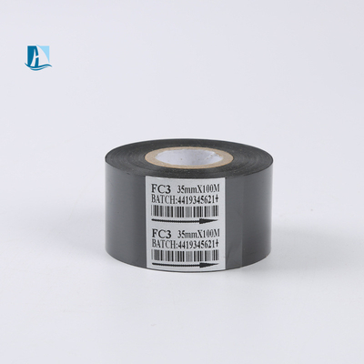 20 mm zwart warm stempelfilm thermisch overdraagbaar streepjescode