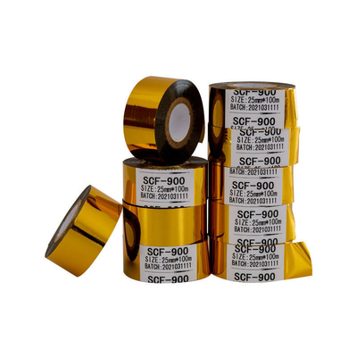Kleurenprinter Toepasselijk goud warm stempelfilm voor codeermachine 30mm*100m