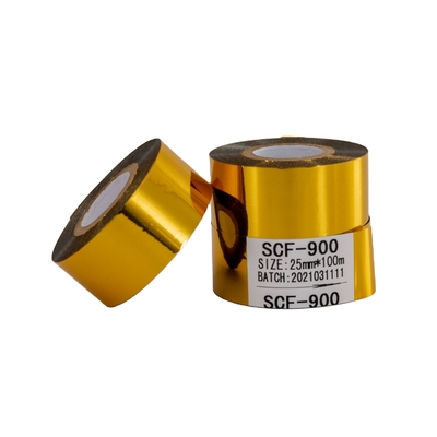 Kleurenprinter Toepasselijk goud warm stempelfilm voor codeermachine 30mm*100m