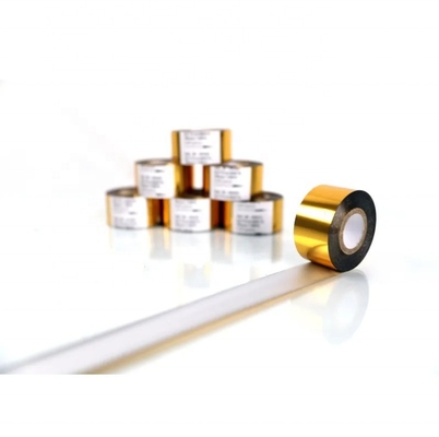 PET Core Grootte 1 inch SCF900 Gold Hot Foil Stamping Rolls Marken Thermal Transfer Ribbon