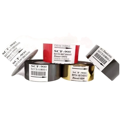 Bronsbriefprinter Gebruikt rond handschrift Wax lint Kleurfolie PET-etiketdruk