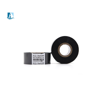 30 mm 100 m Zwarte warmgeprinte stempelfolie voor rond handschrift Coderingssnelheid 30-600/min