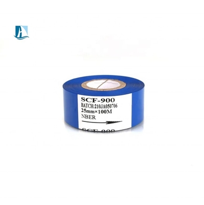 Coderingssnelheid 30-600/min 30mm X 100m Zwart codering lint rol voor SCF900 warm stempel lint op verpakkingsmachine