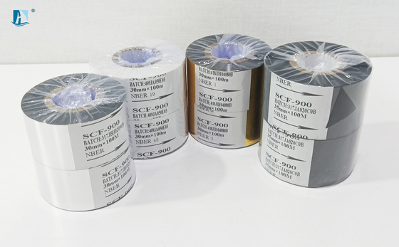 Zwarte PET-warmfolie stempel Perfect voor het coderen van lint Voedsel plastic verpakking Datum Print