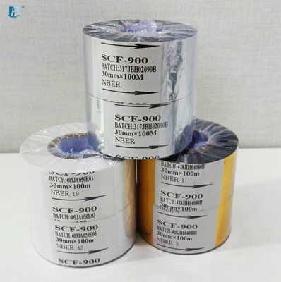 Hot Stamp Ribbon Barcode Ribbon Series 30*100 in zwarte kleur met en afdruk effect