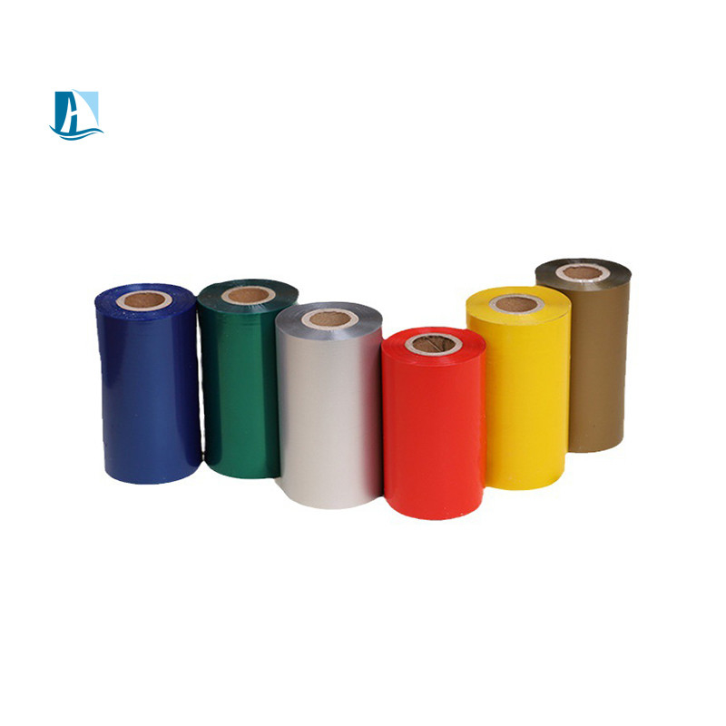 Wasblauwe witte hars lintrol voor 12 mm breed koolstof lint printer etiketten