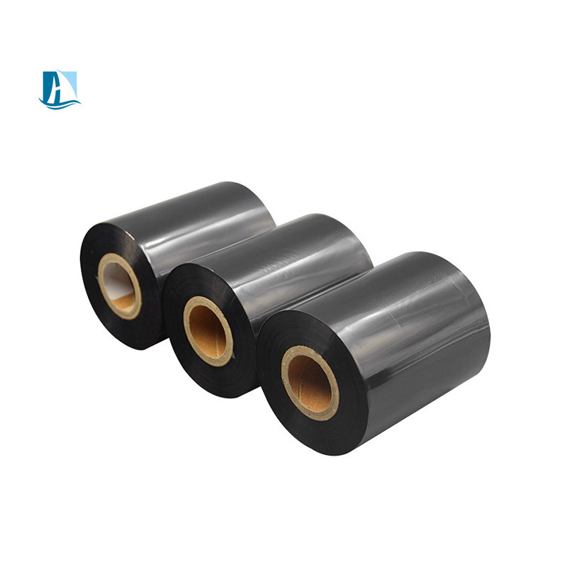 Low MOQ Zwart TTR Thermal Transfer Ribbon Wax Grade voor Zebra Printers 1 inch Core Size