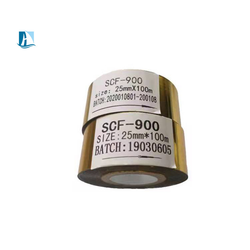 Barcode printer compatibel zilver warm stempen folie LC1 25mm*100m voor etiket verpakking