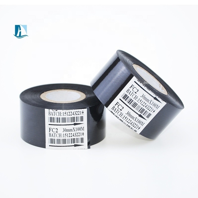 Zwarte SCF907 Hot Stamp Ribbon Coding Foil voor 30 mm Datumstempel Print Batch Code