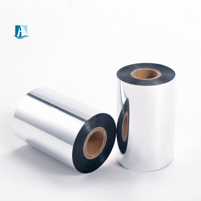 24 mm PET zilver warmstempelband LC1 50 mm*100 m voor afdrukdatum en verpakkingsfilm
