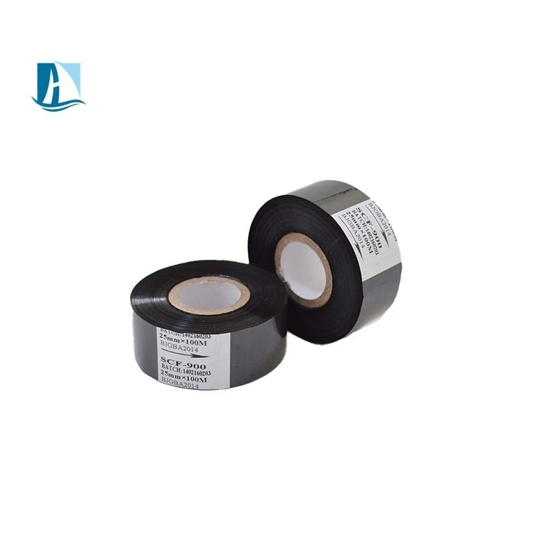 30 mm*100 m PET-film Zwarte warmstempelfolie voor SCF900 SCF910 Productiedatum